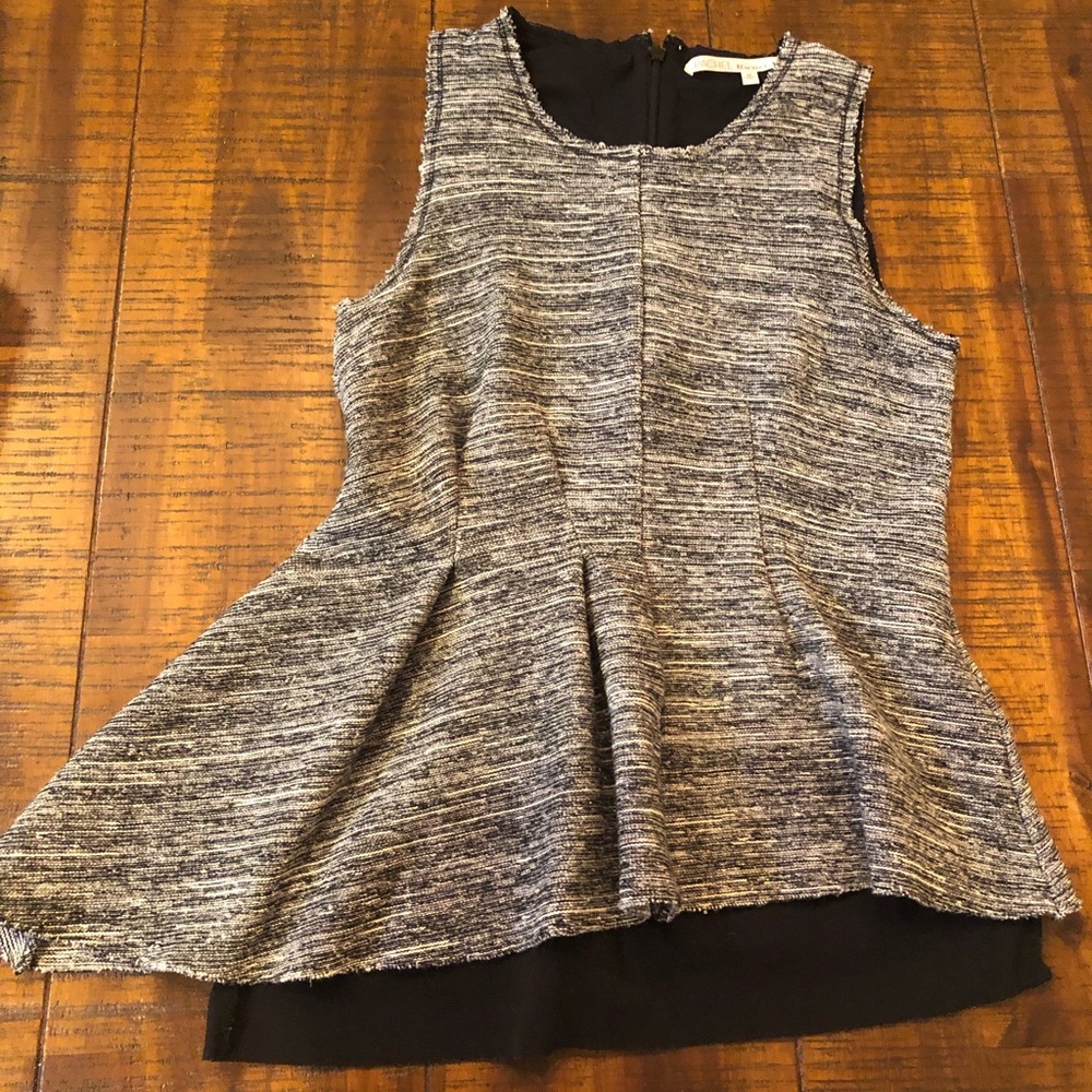 Rachel Roy Asymmetrical Raw Edge Dress Tank